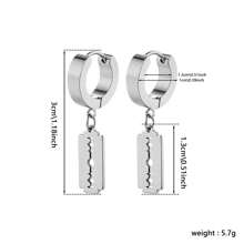 Lightning Thunder Huggie Hoop Dangle Stainless Steel Unisex Earring Silver Gold  Women Girl Gift - Multicolor - View 9