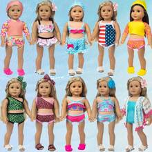 18-Inch Reborn Doll Summer Swimwear Outfit Set, Fits 43cm Large Dolls (Doll Not Included) - 18 Inch Doll Clothes - View 1