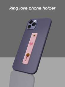 Heart Pattern Push Pull Phone Holder - Clear - View 5