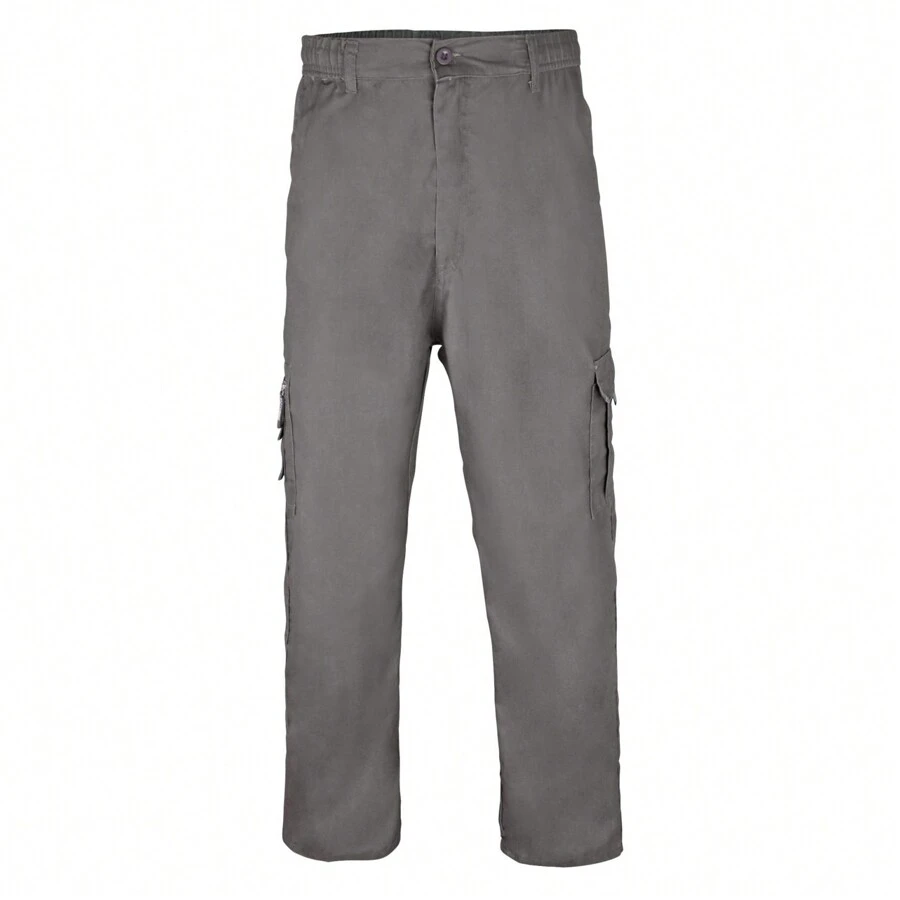 Krisp Mens Multi Pocket Cargo Trousers (Grey) - Grey - View 1