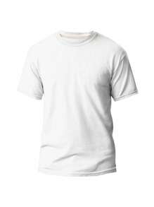 Kit 3 Plain Basic T-Shirt 100% Cotton Thread 30.1 Men's Unisex Breathable Reinforced Costume Fast Shipping!! - White - View 3