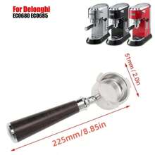 Bộ lọc Portafilter không đáy 51mm 3 tai phù hợp với Delonghi Dedica EC680/EC685 Bộ lọc Portafilter 51mm có chấu dày 5,5mm phù hợp với Delonghi Espresso Portafilter (có giỏ đựng) Quay lại trường học - Nhiều màu - Xem 10