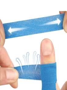 12pcs/6pcs/4pcs Pre-Cut Elastic Thumb Tape, Sports Support Bandage, Kinesiology Tape, Thumb Protector, Great For Basketball, Volleyball, Bowling, Workout And Other Sports Activities - Multicolor - View 5