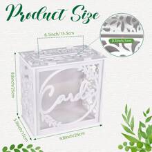 Wedding Card Box Graduation Card Box, White PVC Gift Card Box With Slot And Acrylic Window, DIY Large Card Box For Wedding Reception Party Graduation Baby Shower Birthday Decorations, Wedding Decor, Home Decor, Room Decor Party Favors Bride Gifts Party Decorations Bachelorette - 1pcs - View 5