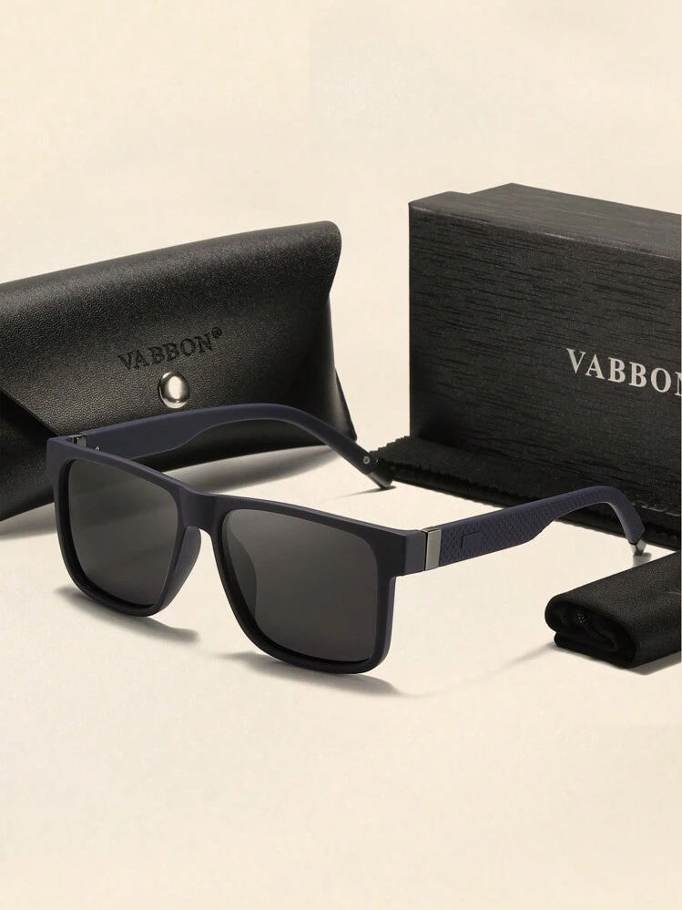 1set VABBON Men's Elegant Gift Box Polarized Square Sunglasses, Suitable For Daily Wear & Driving Beach Accessories Sun Glasses Sunglasses Shades For Summer Beach Vacation,Outdoor,Travel - Multicolor - View 5