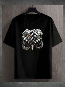 Millionaire Hands T-Shirt Unisex Fashion - màu đen - Xem 1