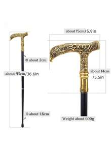 1 chiếc Gậy đi bộ có thể thu vào bằng kim loại có thể thu vào bằng kim loại theo phong cách cổ điển, phụ kiện dành cho quý ông thanh lịch để sử dụng hàng ngày, lễ hội, quà tặng, cosplay và biểu diễn sân khấu Halloween - Nhiều màu - Xem 2