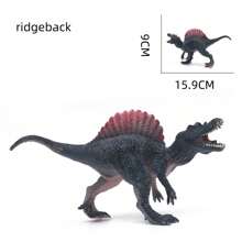 Figuras realistas grandes de dinosaurios jurásicos, colección de juguetes de dinosaurios de goma suave con pintura de colores - Tiranosaurio Rex, Braquiosaurio, Triceratops, Estegosaurio, Pterosaurio, decoración de escritorio en miniatura, regalos de Navidad para niños - Multicolor - Ver 11
