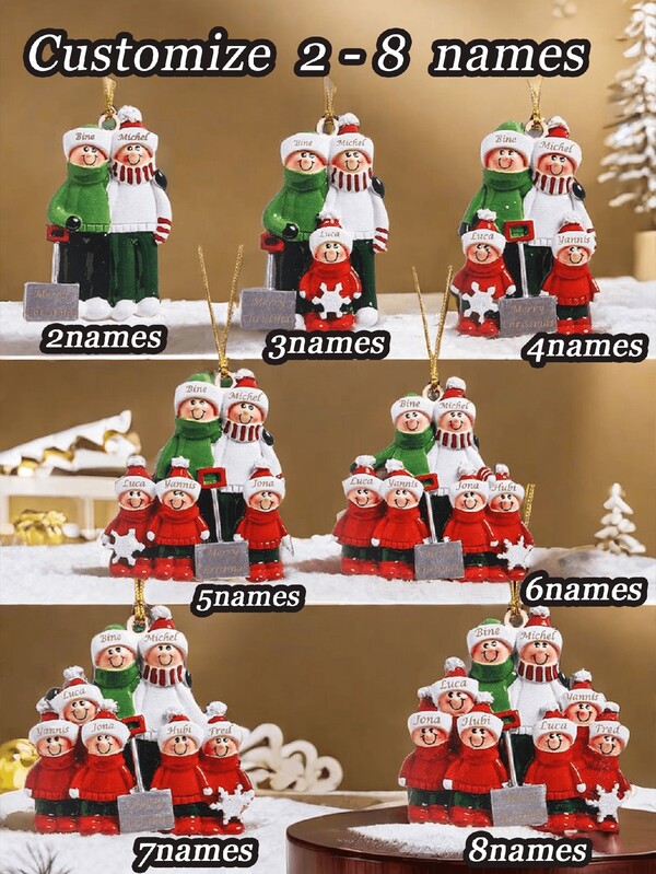 1 peça de decoração personalizada para árvore de Natal de madeira, enfeites de Natal para a família, presente de Natal para a família - conjunto de enfeites de família - enfeites de Natal 2026, enfeite personalizado, pingente de Natal para festa em casa, decoração de casa, decorações de Natal, decoração de quarto, multifuncional, durável, ornamental, reutilizável, requintado, elegante, de alta qualidade, colorido, moderno, personalizado, único, presentes ideais para ele, presentes ideais para ela, namorado, pai, namorada, mãe, família, amigos, sala de chá, casa, jardim, escritório, para aniversários, para o dia dos namorados, para o dia das mães, para aniversários, para o dia dos pais, para formatura, para casamentos, para inauguração de casa