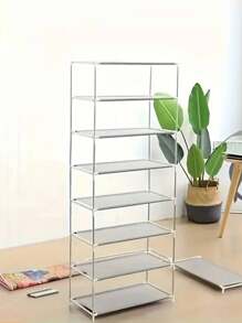 Mueble zapatero anti polvo, Organizador con cubierta y espacio, 9 baldas - Multicolor - Ver 4