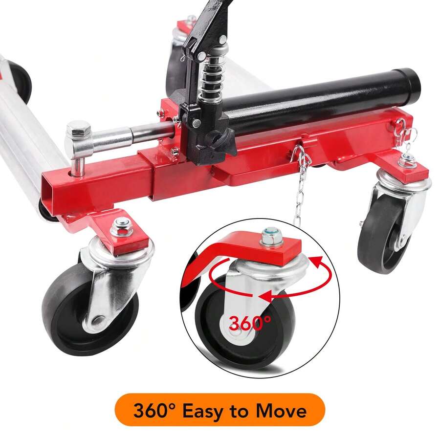 2 Pack Hydraulic Wheel Dolly Car Skates Vehicle, Heavy Duty Portable 1500LBS Tire Jack Truck Rv