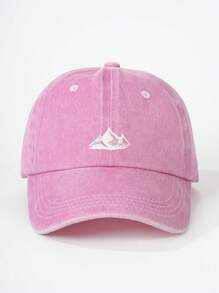 1/2 件刺绣山峰图案水洗棒球帽，可调节户外太阳帽，适合春秋旅行、海滩度假 - Y2K 风格年轻人 - 棒球帽 - 查看 4