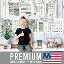 9 Greenery Sound Wall Classroom Phonics Posters For Classroom Wall - Sound Wall Phonics Chart 1st Grade, Sound Wall Chart, 6 Syllable Types Posters For Classroom, Consonant Blends And Digraphs Posters - White - View 2