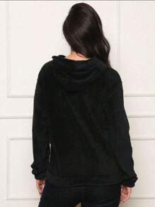 Cold Blouse Moletom Plush Pelinho Panda - Black - View 2