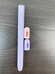 1 pieza Funda protectora de silicona compatible con Apple Pencil 3 lápiz capacitivo con estuche de lápiz USB-C, compatible con lápiz para iPad - Multicolor - Ver 15