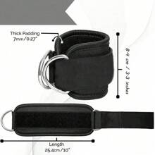 Faixas Elásticas Ajustáveis, Com Argolas em Forma de D Duplas, Tira de Treinamento de Força de Perna de Academia, Acessório de Exercícios de Tornozelo Envolto, Equipamento de Fitness, Acessórios de Academia