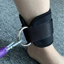 Faixas Elásticas Ajustáveis, Com Argolas em Forma de D Duplas, Tira de Treinamento de Força de Perna de Academia, Acessório de Exercícios de Tornozelo Envolto, Equipamento de Fitness, Acessórios de Academia