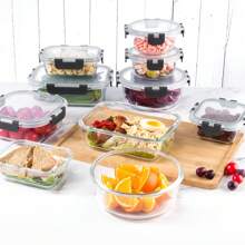 [24-Pieces ] High Borosilicate Glass Meal Prep Containers With Steam Vent, Food Storage Containers With Airtight Lids, For Home Kitchen Office Lunch Portion Control - Pink - View 4
