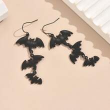 Halloween Dark Bat Tassel Earrings Unique And Stylish
