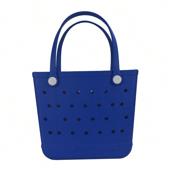 Medium Beach Bag, Waterproof Rubber Beach Bag, Washable Open Tote Bag  Tote Travel Bags For Outdoor Sport