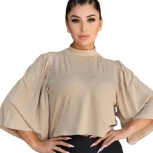 Women Tops - 米色 - 查看 2