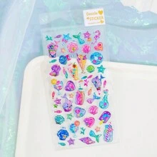 Colorful Holographic Crystal Popsicle, Candy, Ice Cream Sticker 3D Epoxy Decal Glitter Cute Girl Unicorn Candy Scrapbooking Sticker Back To School