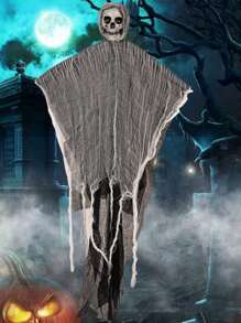 2 件万圣节骷髅挂饰，最佳死神户外万圣节装饰 - 灰色 - 查看 4