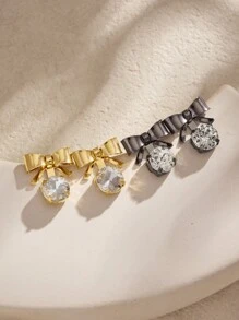 1 Pair Elegant Vintage Butterfly Zirconia Stud Earrings, Versatile For Daily Commute, Office, Social Events, Parties, Concerts, Dates, Photo Shoots