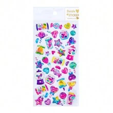 Colorful Holographic Crystal Popsicle, Candy, Ice Cream Sticker 3D Epoxy Decal Glitter Cute Girl Unicorn Candy Scrapbooking Sticker Back To School