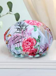 1pc Elastic Waterproof Shower Cap, Double Layer Cute Shower Cap For Kids, Waterproof - Multicolor - View 14