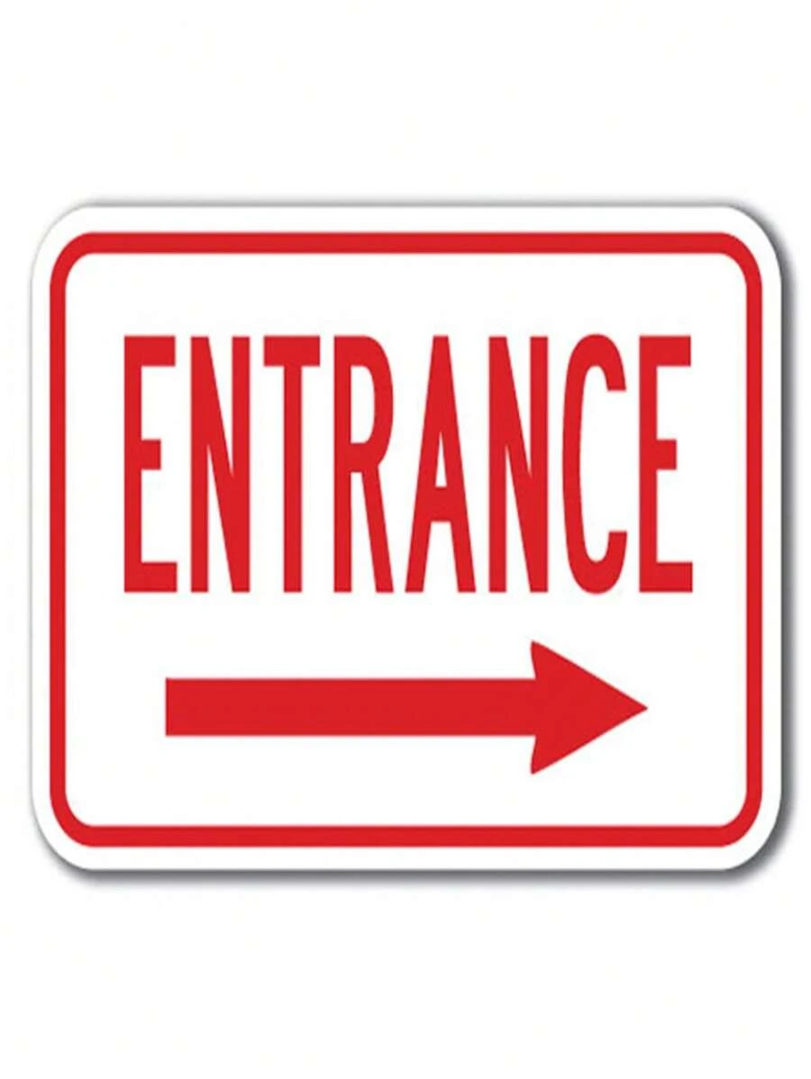 Unbeatablesale SignMission A 1218 Enter Exit Signs Entran Right 12 X