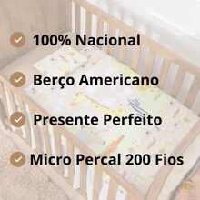 American National Standard Crib Sheet Set 3 Pieces Full Deluxe Girl Boy Premium Elastic Sheet Cotton Pillowcase - Màu Khaki - Xem 4