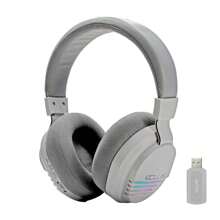 COLUSI Casque Bluetooth sans fil X09, supra-auriculaire, faible latence, longue durée de vie de la batterie, éclairage RVB, son Hi-Fi, confortable, compatible Type-C pour téléphones et ordinateurs, convient pour le jeu, la salle de sport, le bureau, cadeau de vacances