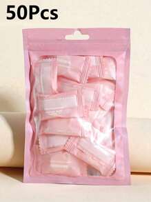 50pcs Disposable Compressed Face Towels, Portable Travel Non-Woven Wet Wipes, One-Time Compressed Cleansing Cloths, Travel & Outdoor Coin Purse Wipes, Candy Colors Squares, Suitable For Travel, Hotel, Camping, Vacation, Skincare, Living Room, Bedroom, Bathroom Decor, Travel Supplies, Wedding, Party, Birthday, Can Be Given As Gifts To Parents And Friends, Also Can Be Used For Bathroom Decor - Pink - View 1