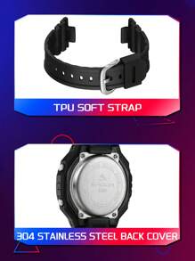 SANDA Fashion New Arrival Classical Man Electronic Watches Waterproof And Shockproof Digital Watches Sports Outdoor Running Camping Swimming Wrist Watch World Time Luminous Calendar Week Date Alarm Clock 12/24 Hour Military Multifunctional LED Stopwatch
