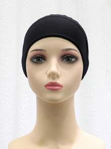 1pc Women's Comfortable Solid Colored Beanie Hat For Chemo Patients With Straps - Multicolor - View 22