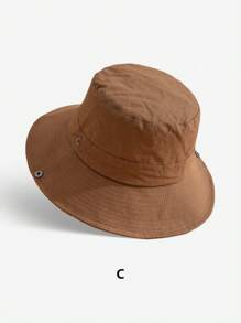 1 件男女通用宽边渔夫帽，可调节简约百搭男女太阳帽，适合旅行、徒步旅行、露营等户外活动 - 彩色 - 查看 8