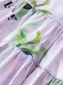 mini bala Girls' Summer Insert Sleeve Elegant Princess Style Dress