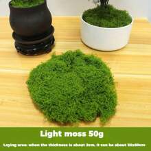 人造苔藓片/地毯用于花盆装饰、微景观展示、假绿色植物覆盖 - 彩色 - 查看 2