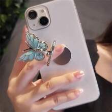 水钻装饰蝴蝶 360° 指环握把和支架通用手机壳支架兼容 、Android 手机，生日、家庭、朋友戒指支架礼物，手机握把，手机配件 - 360°旋轉鑲鑽蝴蝶支架 - 查看 7