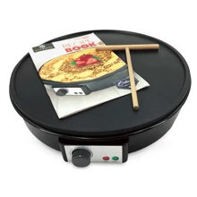 Crepera Eléctrica Antiadherente + Pala De Madera Y Recetario BEAUTY-LEODY - Negro - Ver 4