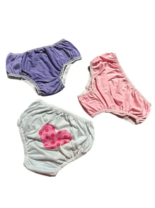 KIT 20 CALCINHA INFANTIL CONFORTO KIDS CALÇOLINHA INFANTIL MENINA 0 A 7 ANOS CORES E ESTAMPAS SORTIDAS - Multicolorido - Visão 3