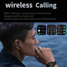 Smart Watches For Men Android Phones, Samsung Galaxy, Wireless 5.0, Texting And Calling, 240*296 HD Large Screen, IP67 Waterproof, Healthy Heart Rate And Blood Pressure Monitoring, Message Remind, For Women Ios Phones, With Speakers, With Music, Outdoor Health Sports Watch, Pedometer, Calorie Counter, Golf, Activity Tracking, Date, Clock, Sleep, Silicone Bands, There Are Many Faces, Black/Silver/Gold - Màu xanh lam - Xem 5