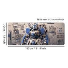 Gaming Mouse Pad, Keyboard Pad, Large Desk Pad,Office Desk Pad,Microfiber Cloth Surface, Precise Positioning For Gaming Operations, All-Around Edge Locking For Durability, Anti-Slip Rubber Bottom - Rectangle - View 11