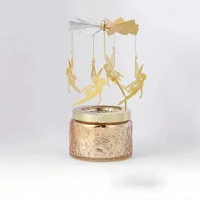 1pc CITTA Automatic Rotation Smokeless Aroma Candle, Romantic Fragrance Candle Carousel, Delicate Floating Carved Decoration For Home Use, Long-Lasting Fragrance, Interesting Aroma Candle Lamp For Home Party, Gift For Girlfriend - 85g - View 8