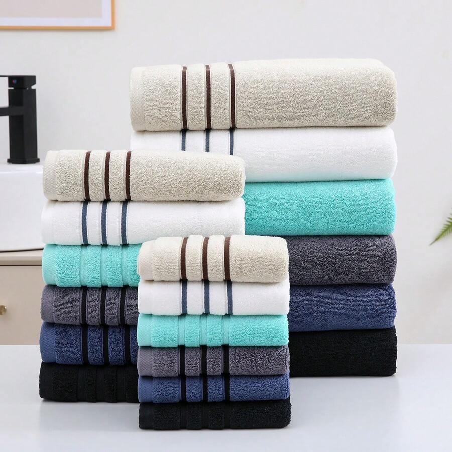 1pc Set Bath Towel, Hand Towel, Washcloth / 3pcs Set (Bath Towel + Hand