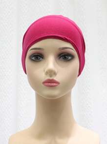 1pc Women's Comfortable Solid Colored Beanie Hat For Chemo Patients With Straps - Multicolor - View 16