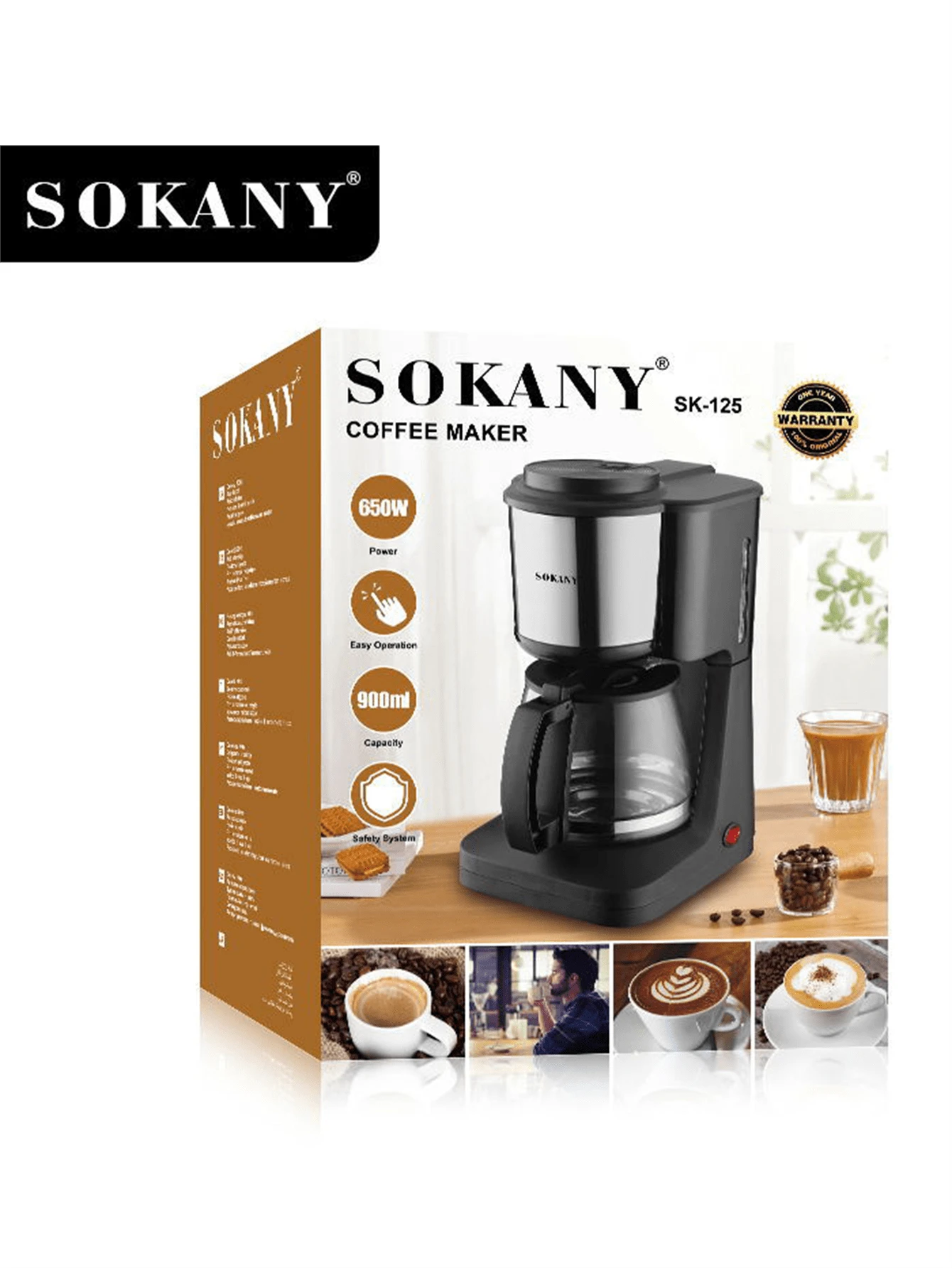 SOKANY SK125 Drip Coffee Maker AntiDrip Coffee Pot Machine