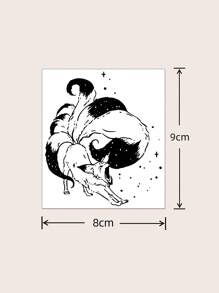 1pc Waterproof Fake Tattoo Sticker, PVC Imitation Tattoo Personalized Style, Suitable For Hands & Legs Daily Use For Men & Women - Grey - View 5