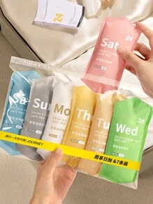 7 件/套女士一次性三角内裤，适合日常、旅行和户外使用，旅行必需品，学校返校学校用品，假日露营假期必需品，度假配件，迷你夏季学校包，学校配件，学校用品 - 彩色 - 查看 2